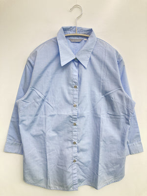 aku aku/シャツ/ブラウス/トップス/スカイブルー/LL