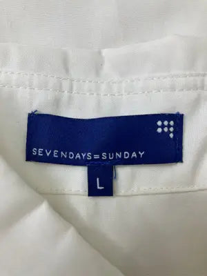 SEVENDAYS=SUNDAY/セブンデイズサンデイ/シャツ/ブラウス/トップス/ホワイト/L