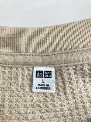 UNIQLO/ユニクロ/Tシャツ/カットソー/トップス/ベージュ/L
