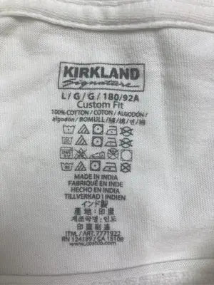 Kirkland Signature/Tシャツ/カットソー/トップス/ホワイト/L