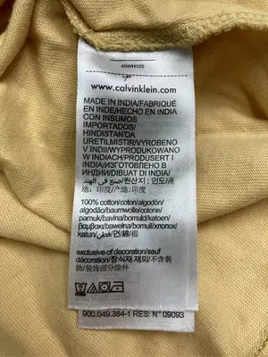 Calvin Klein/カルバンクライン/Tシャツ/カットソー/トップス/イエロー/XS