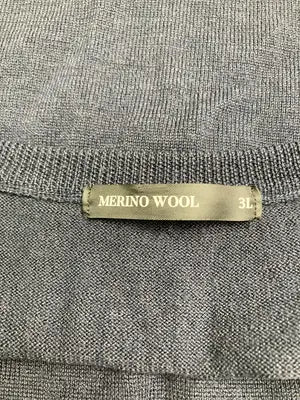 Merino wool/ベスト/トップス/ネイビー/3L