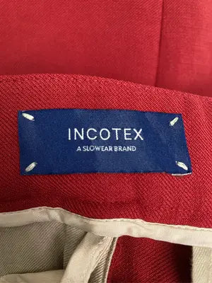 INCOTEX/インコテックス/スラックス/パンツ/レッド/38