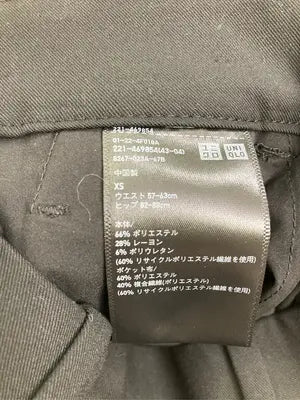 UNIQLO/ユニクロ/スラックス/パンツ/ブラック/XS  ウエスト57-63cm   ヒップ82-88cm