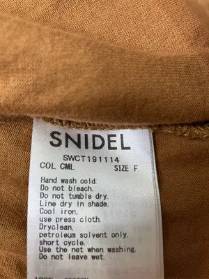SNIDEL/スナイデル/Tシャツ/カットソー/トップス/ブラウン/F