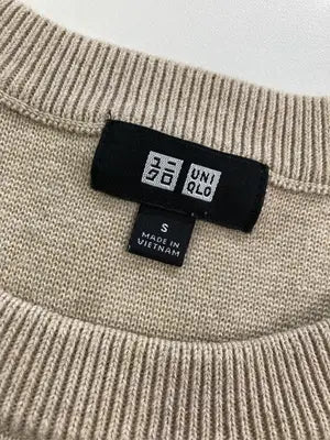 UNIQLO/ユニクロ/ニット/セーター/トップス/ベージュ/S