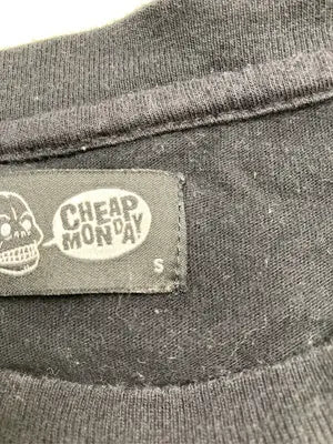 cheap monday/Tシャツ/カットソー/トップス/ブラック/S