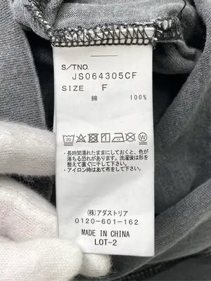 JEANASIS/ジーナシス/Tシャツ/カットソー/トップス/グレー/F