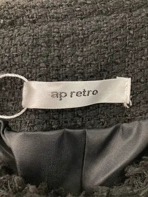 ap retro/アプレトロ/ノーカラージャケット/ジャケット/アウター/ブラック/F