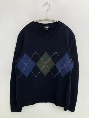 UNIQLO/ユニクロ/ニット/セーター/トップス/ネイビー/L
