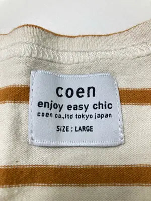coen/コーエン/Tシャツ/カットソー/トップス/ブラウン/LARGE