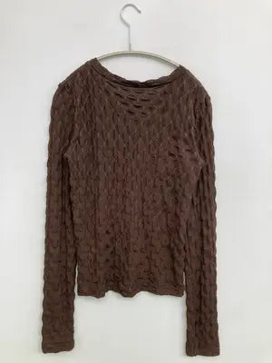AS KNOW AS PINKY/アズノゥアズピンキー/Tシャツ/カットソー/トップス/ブラウン/M  バスト79～87　身長154～162