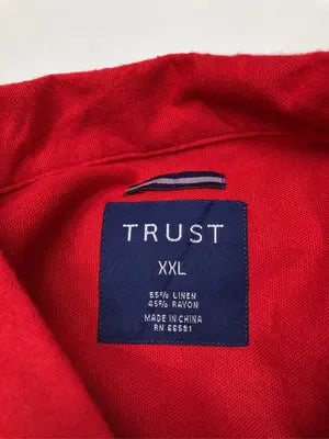 TRUST/シャツ/ブラウス/トップス/レッド/XXL