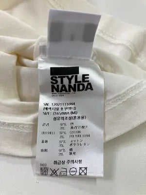 STYLE NANDA/スタイルナンダ/Tシャツ/カットソー/トップス/ホワイト/M