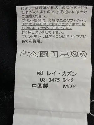 Ray Cassin/レイカズン/Tシャツ/カットソー/トップス/ブラック/F