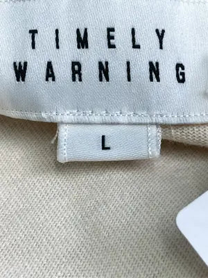TIMELY WARNING/タイムリーワーニング/Tシャツ/カットソー/トップス/ベージュ/L