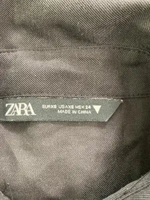 ZARA/ザラ/シャツワンピース/ワンピース/ドレス/ブラック/XS