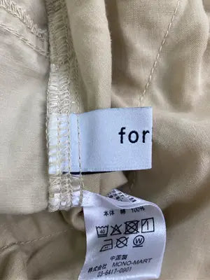 forksy./フォルクシー/その他パンツ/パンツ/ベージュ/F