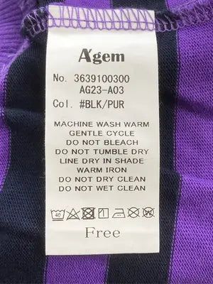 A'gem/エイジエム/Tシャツ/カットソー/トップス/パープル/Free