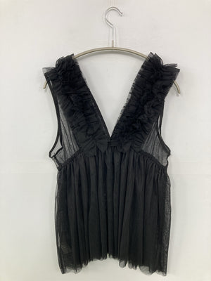 ノースリーブ/トップス/ブラック/L