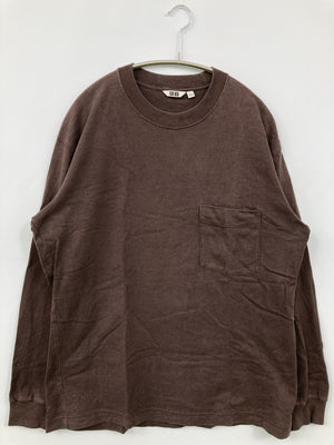 UNIQLO/ユニクロ/Tシャツ/カットソー/トップス/ブラウン/L