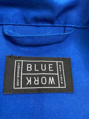 Blue Work/ステンカラーコート/ジャケット/アウター/ブルー/XL
