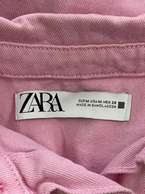 ZARA/ザラ/デニムジャケット/ジャケット/アウター/ピンク/M