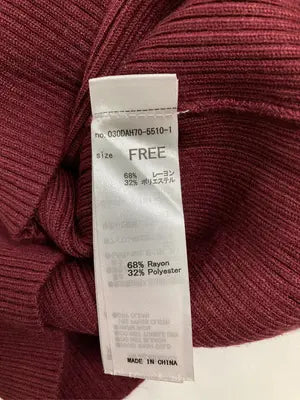 SLY/スライ/ニット/セーター/トップス/レッド/FREE
