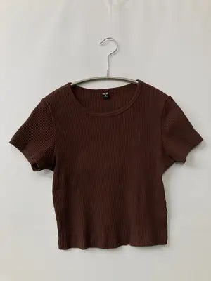 UNIQLO/ユニクロ/Tシャツ/カットソー/トップス/ブラウン/M