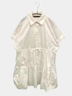 ZARA/ザラ/シャツワンピース/ワンピース/ドレス/ホワイト/USA S