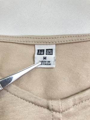 UNIQLO/ユニクロ/Tシャツ/カットソー/トップス/ベージュ/M