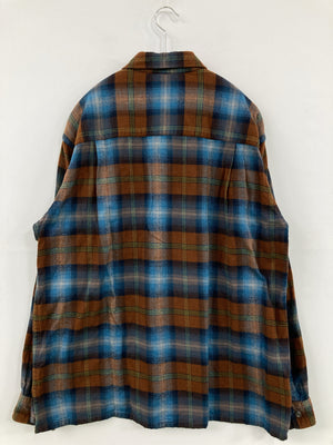 FLANNEL/フランネル/シャツ/ブラウス/トップス/ブラウン/S