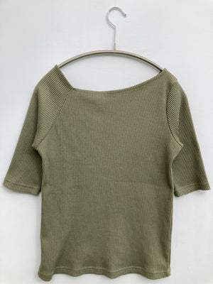 continuer de NICE CLAUP/コンティニューデナイスクラップ/Tシャツ/カットソー/トップス/カーキ