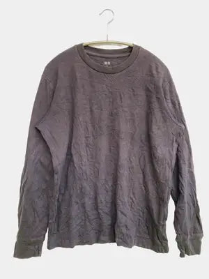 UNIQLO/ユニクロ/Tシャツ/カットソー/トップス/グレー/L
