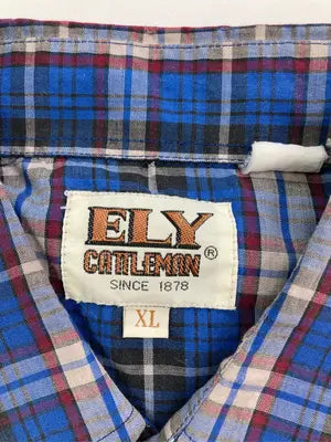 ELY/シャツ/ブラウス/トップス/ブルー/XL