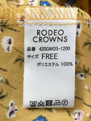 RODEO CROWNS/ロデオクラウンズ/シャツワンピース/ワンピース/ドレス/イエロー/FREE