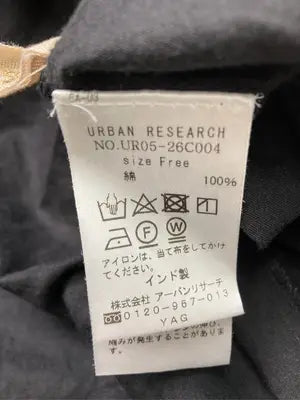 URBAN RESEARCH/アーバンリサーチ/シャツワンピース/ワンピース/ドレス/ブラック/Free