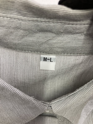 シャツワンピース/ワンピース/ドレス/グレー/M-L