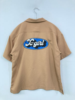 X-GIRL/エックスガール/シャツ/ブラウス/トップス/ブラウン/1