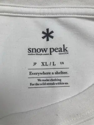 snow peak/スノーピーク/Tシャツ/カットソー/トップス/ホワイト/XL