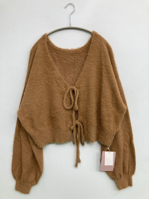 mily bilet/カーディガン/ボレロ/トップス/ブラウン/M