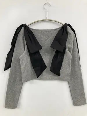 NICE CLAUP/ナイスクラップ/Tシャツ/カットソー/トップス/グレー/F