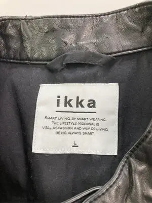 ikka/イッカ/レザージャケット/ジャケット/アウター/ブラック/L