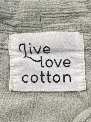 Live Love cotton/シャツ/ブラウス/トップス/ライトグリーン/M