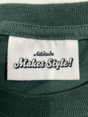 Attitude makes style!/アティチュードメイクススタイル/Tシャツ/カットソー/トップス/グリーン/F