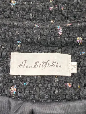 HanSiYiShe/ノーカラージャケット/ジャケット/アウター/ブラック/M