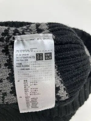 UNIQLO/ユニクロ/ニットキャップ/ビーニー/帽子/ブラック/one size