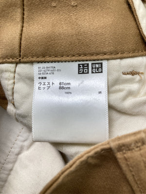 UNIQLO/ユニクロ/チノパンツ/パンツ/ブラウン/ウエスト61cm　ヒップ88cm