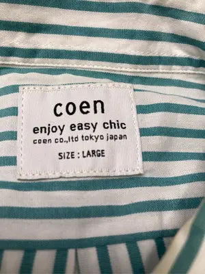 coen/コーエン/シャツ/ブラウス/トップス/グリーン/LARGE