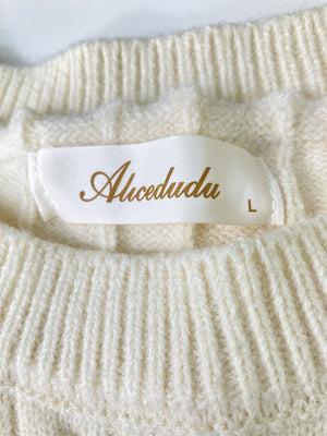 Alicedudu/ニット/セーター/トップス/アイボリー/L